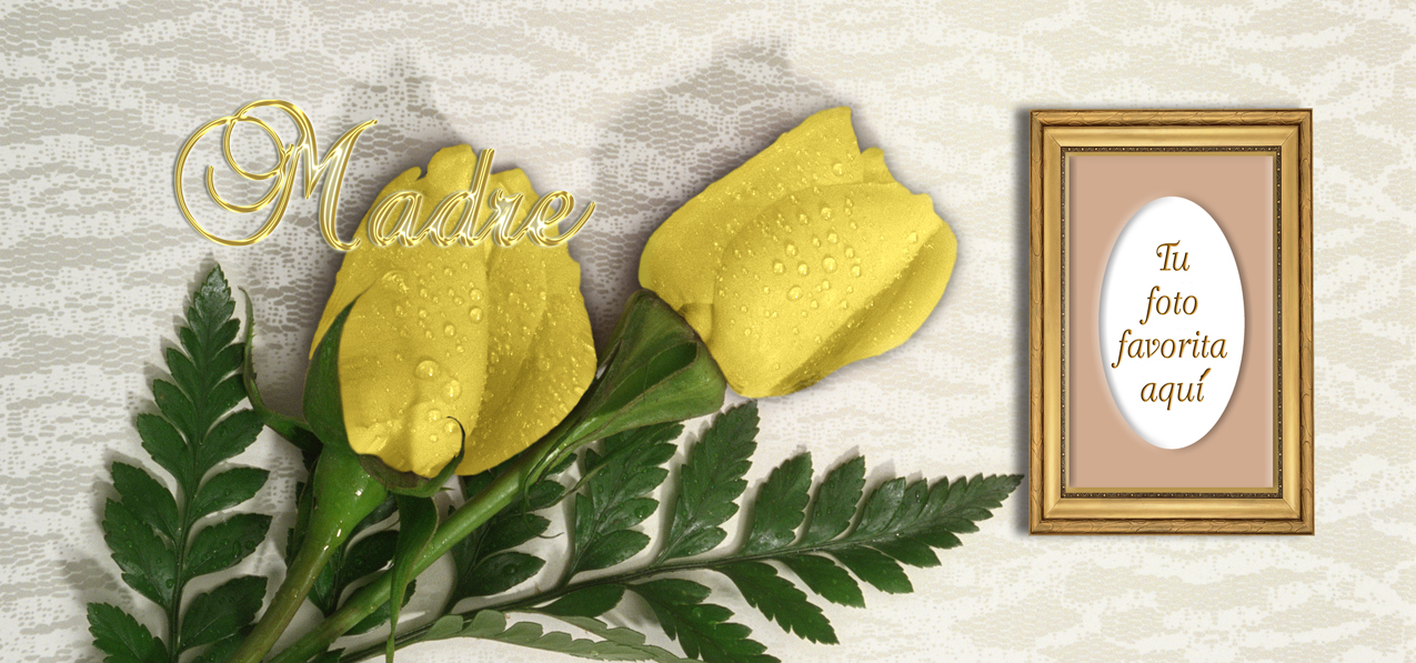 2 Roses Yellow Gold Madre (Spanish)